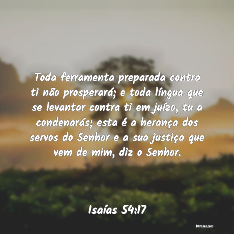 Frases de Isaías 54:17