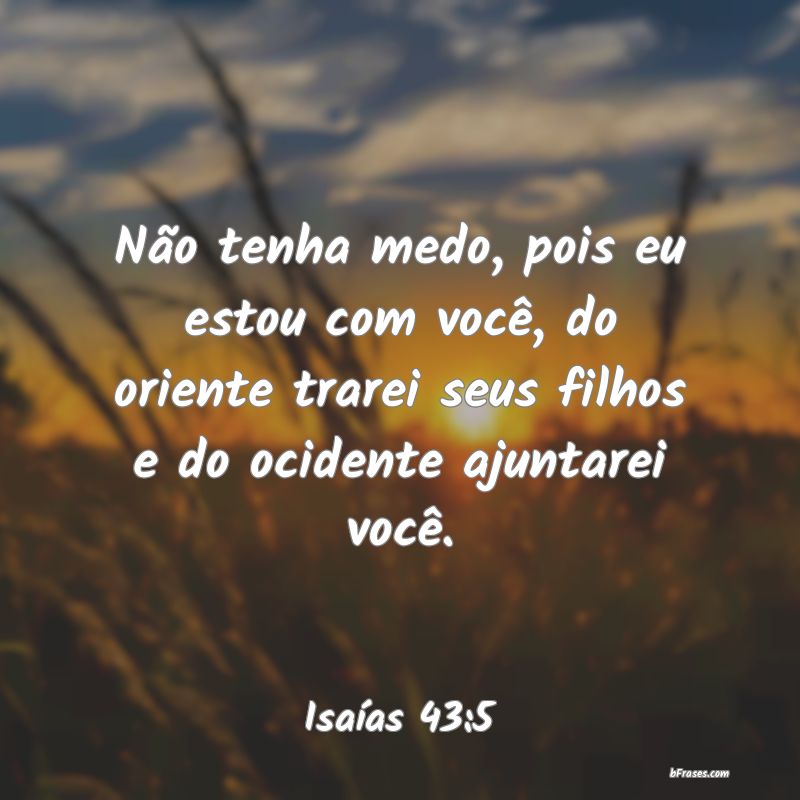 Frases de Isaías 43:5