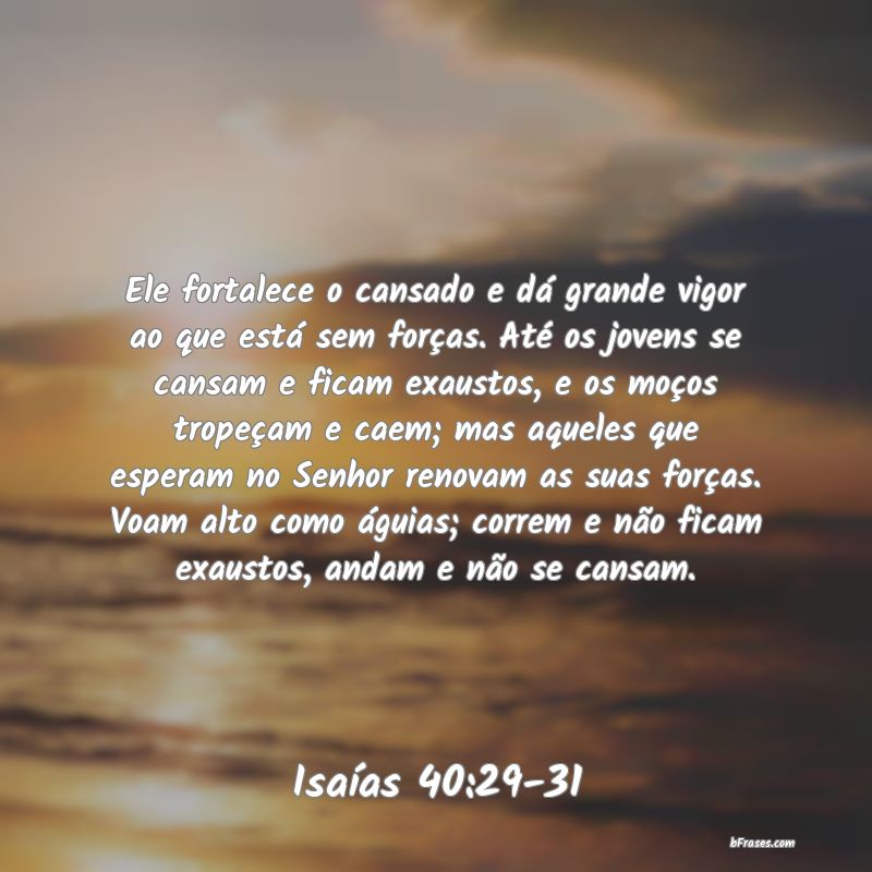Frases de Isaías 40:29-31
