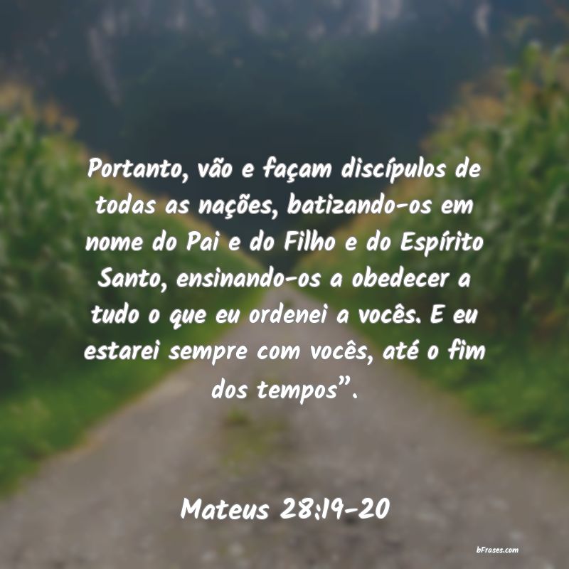 Frases de Mateus 28:19-20