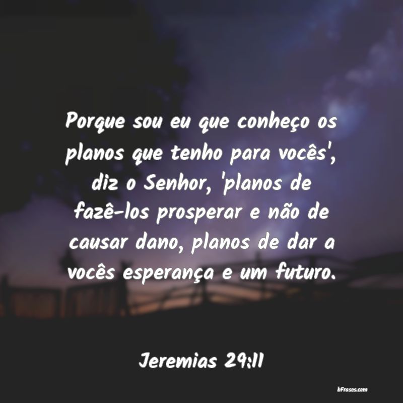 Frases de Jeremias 29:11
