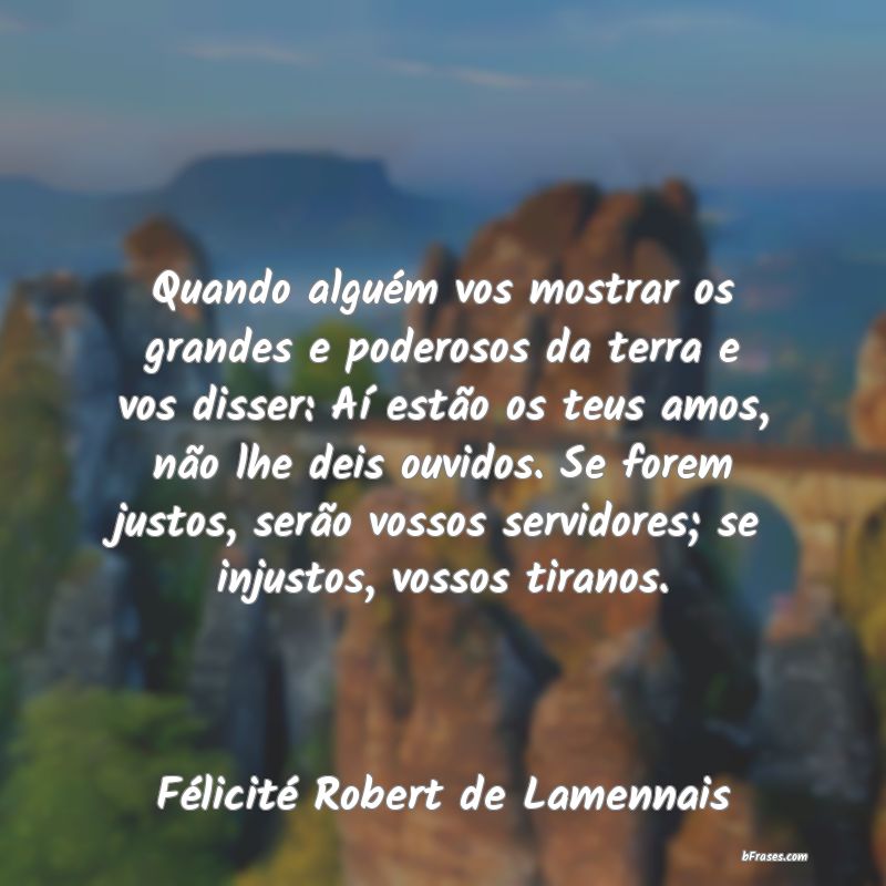 Frases de Félicité Robert de Lamennais