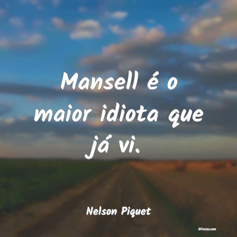 Frases de Nelson Piquet