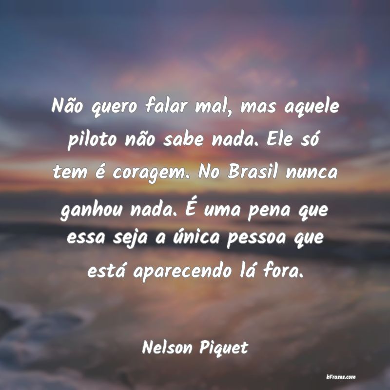 Frases de Nelson Piquet