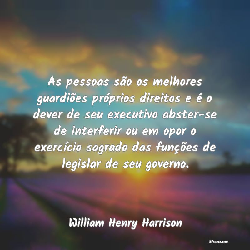 Frases de William Henry Harrison