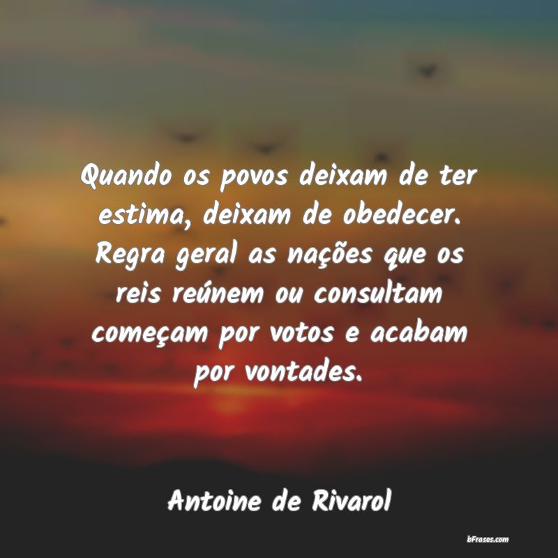 Frases de Antoine de Rivarol
